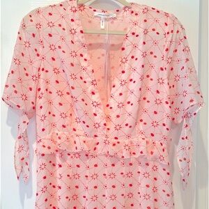 Avec Les Filles Pink and Red Valentine’s Day Maxi Dress